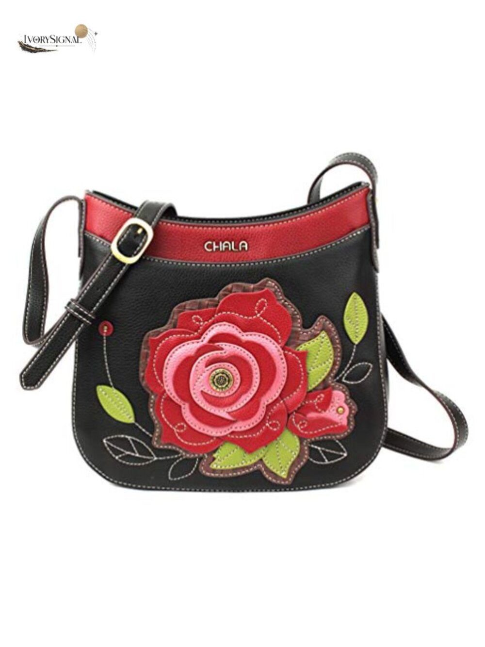 Faux Leather Crescent Crossbody Bag with Adjustable Strap